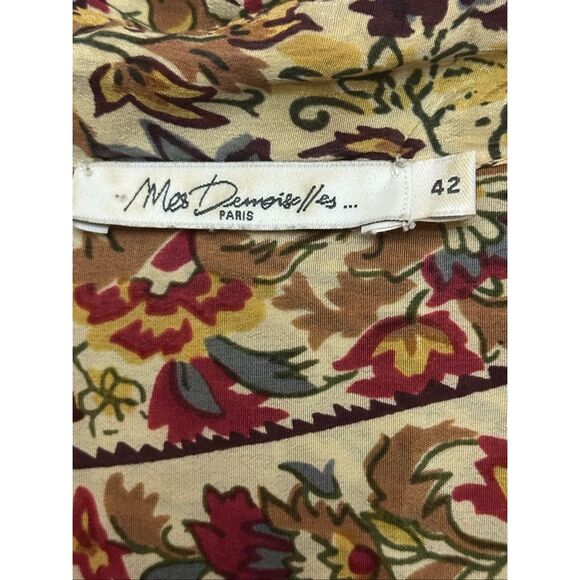 Mes Demoiselles Paris  Floral Print 100% Viscose  19W_ Peony Size: XL - Picture 4 of 6